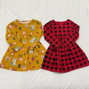 Girls winter /fall long sleeve dresses size 4t bundle/set